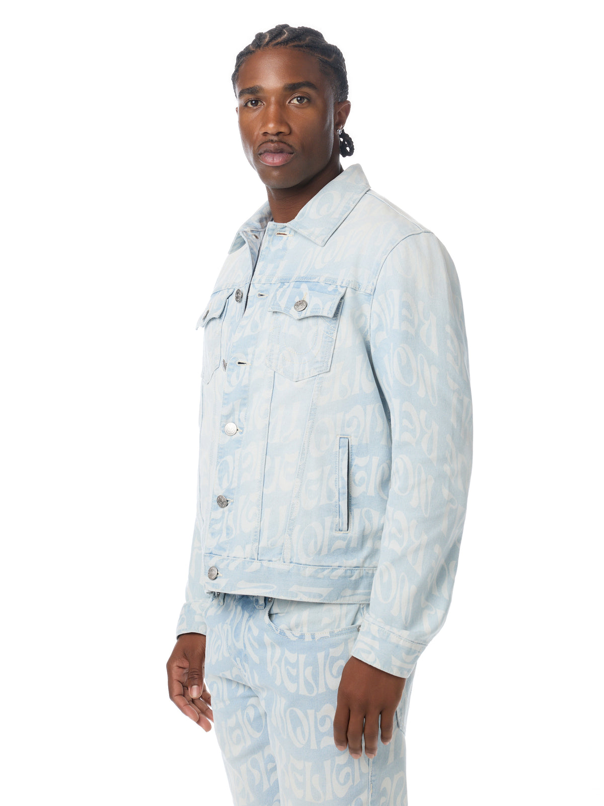 JESSE SN AOP TRUCKER JACKET