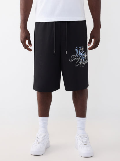XL CRYSTAL MESH MIKEY SHORT