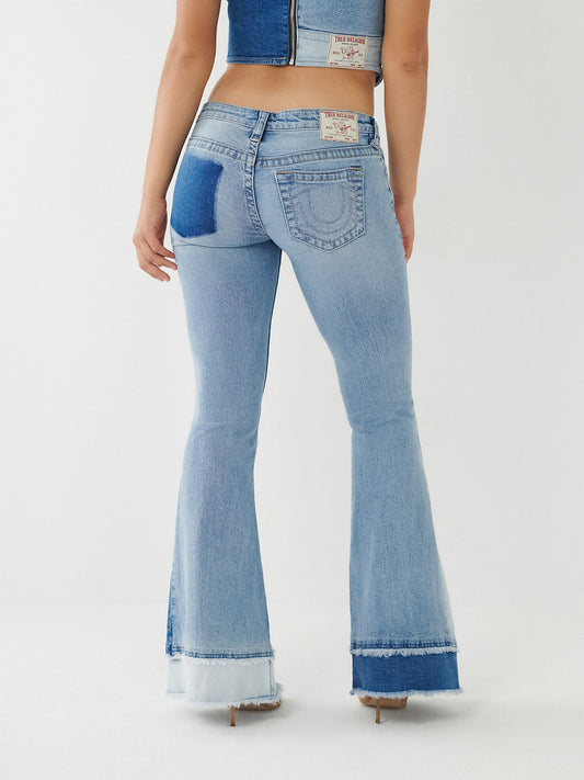 PANELED CARRIE LOW RISE FLARE