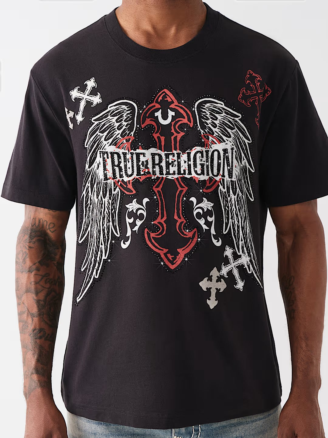 SS WINGED CROSS TEE