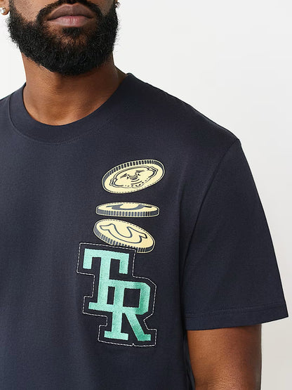 BUDDHA COIN EMBROIDERY TEE