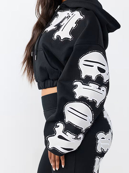 CRYSTAL PATCHED RELAXED GF ZIP