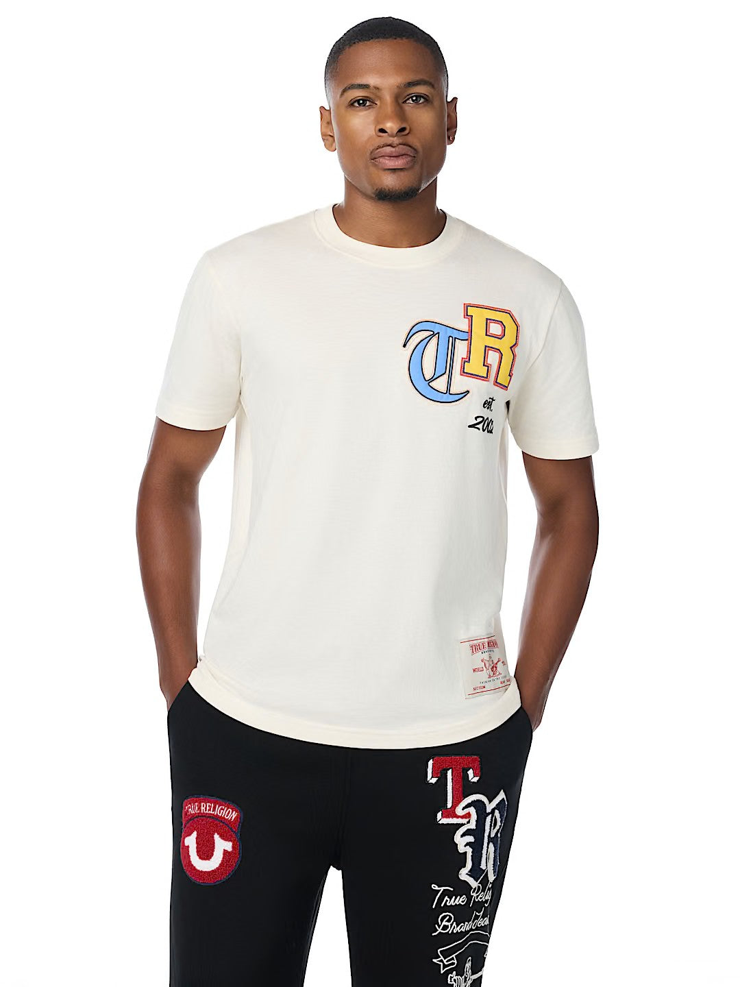 COLLEGIATE APPLIQUE LOGO TEE