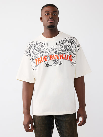 SS TIGER LOGO OVERSIZED TEE