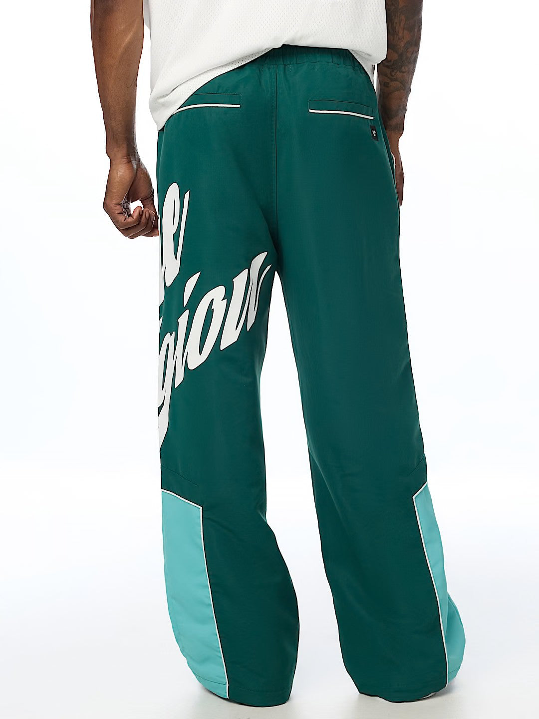 HS LOGO BAGGY NYLON PANTS