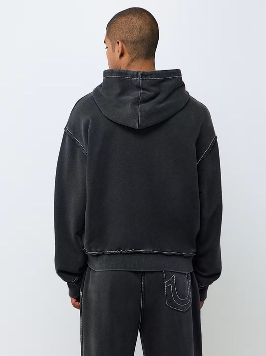 APPLIQUE BIG T BOXY HOODIE