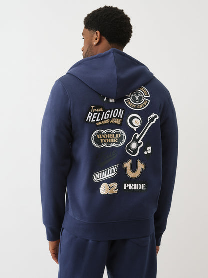 EMB PATCH HS ZIP HOODIE