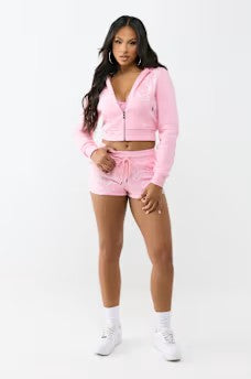 EMBROIDERED TIGER JOEY SHORTS
