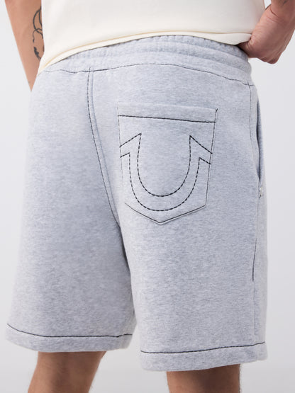 BUDDHA FACE BIG T FLEECE SHORT
