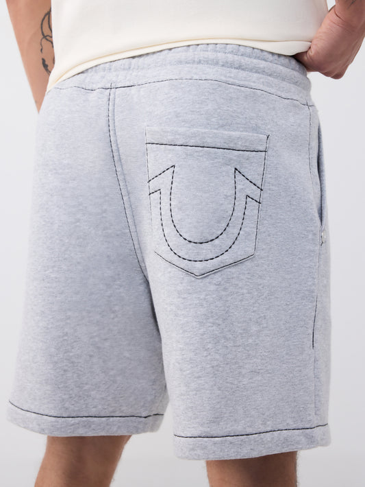 BUDDHA FACE BIG T FLEECE SHORT