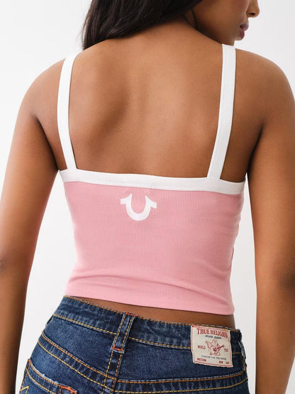 CONTRAST RIB CAMI TANK