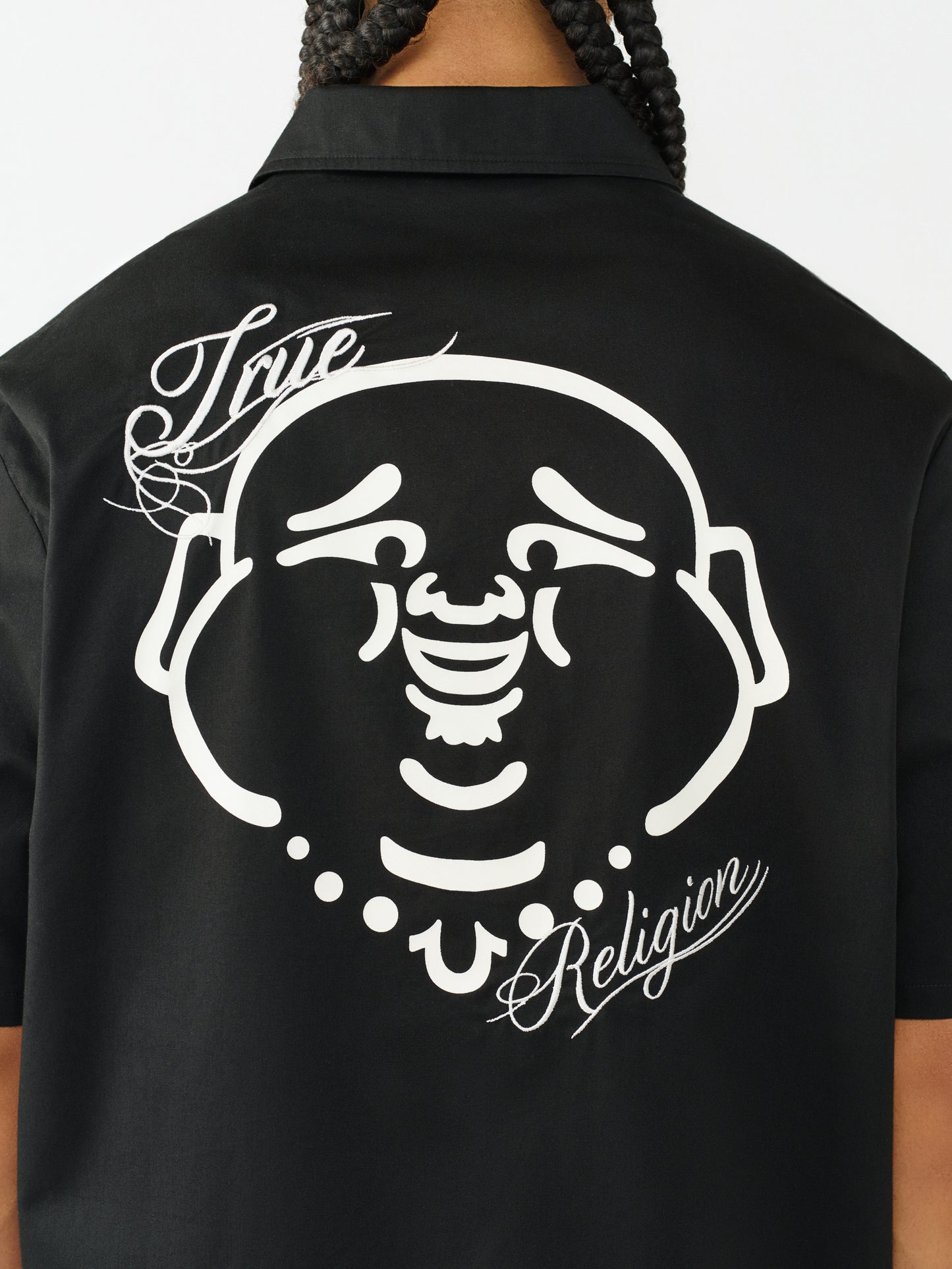 SS FULL ZIP BUDDHA SHIRT