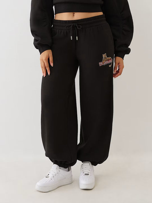 CRYSTALS LEOPARD BAGGIE JOGGER