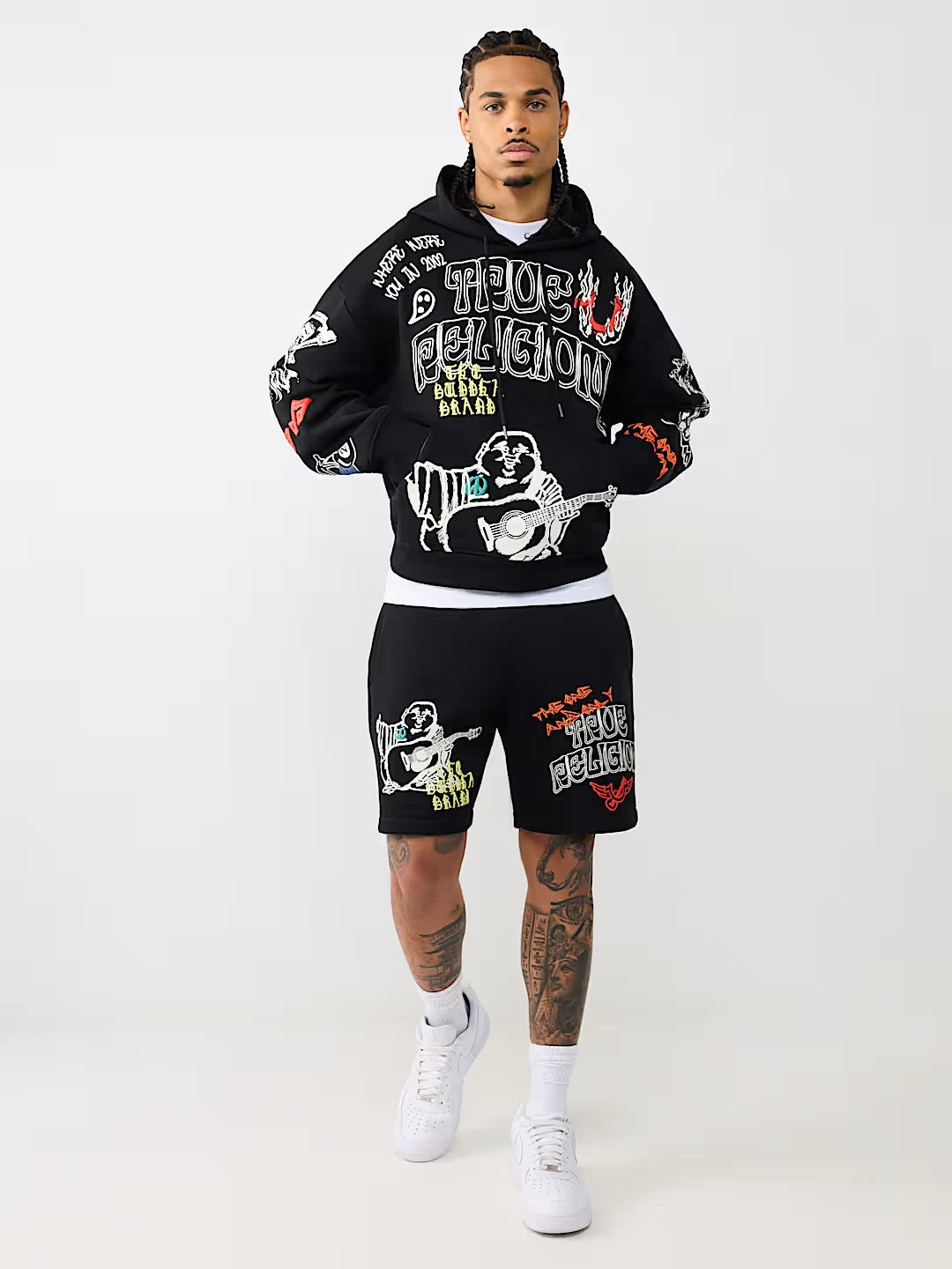 SKETCHED LOGO BOXY HOODIE