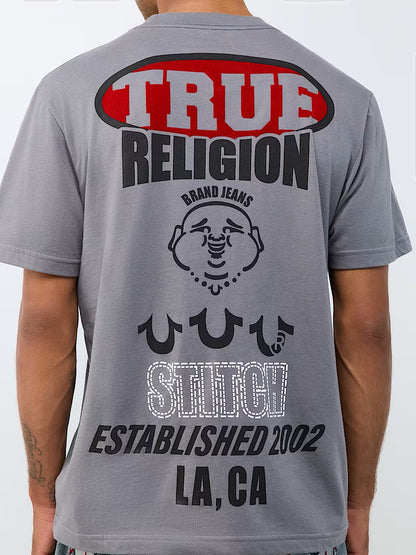 SS STACKED LOGO TEE