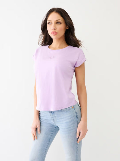 EMBROIDERY HS CUFF SLVS TEE