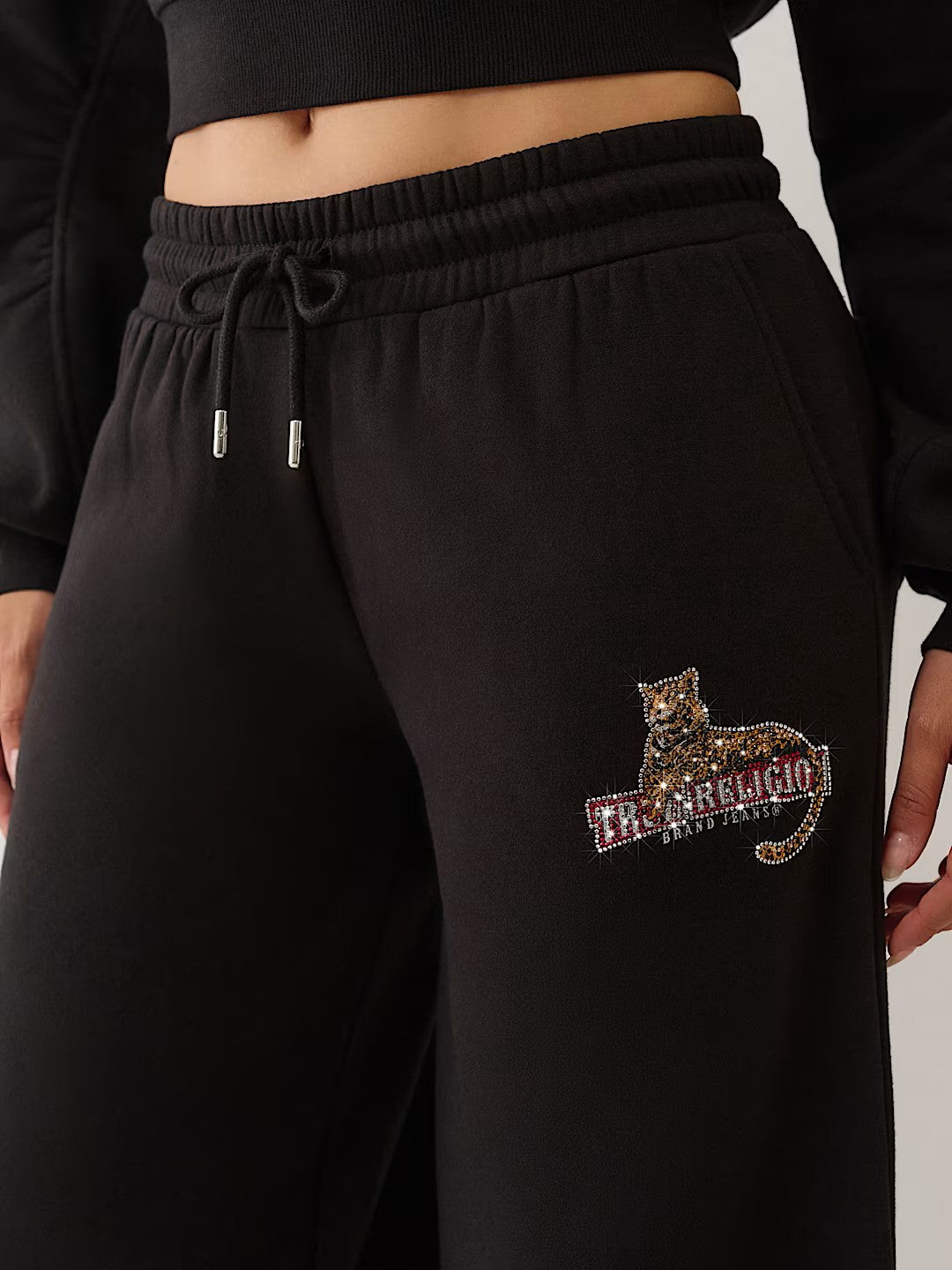 CRYSTALS LEOPARD BAGGIE JOGGER