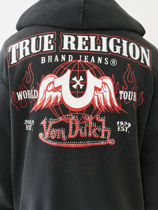 TR X VD TATTOO ZIP HOODIE