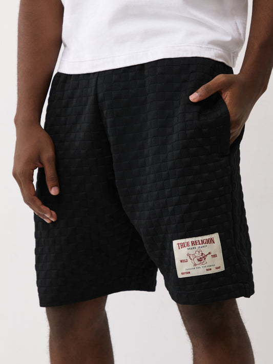 CHECKERED QUILT SHORTS