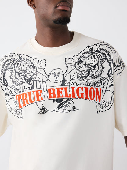 SS TIGER LOGO OVERSIZED TEE