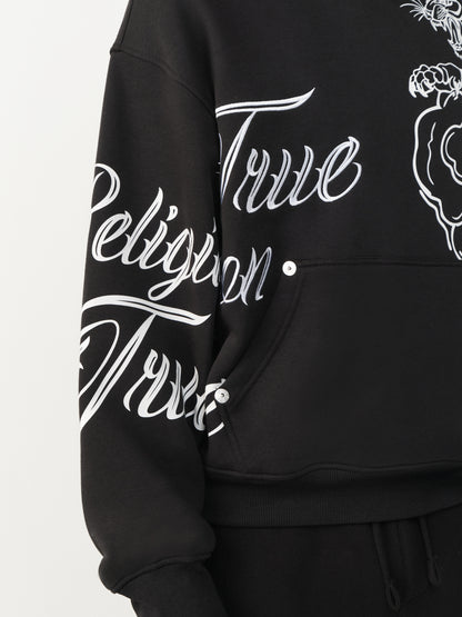 TIGER SCRIPT BOXY HOODIE