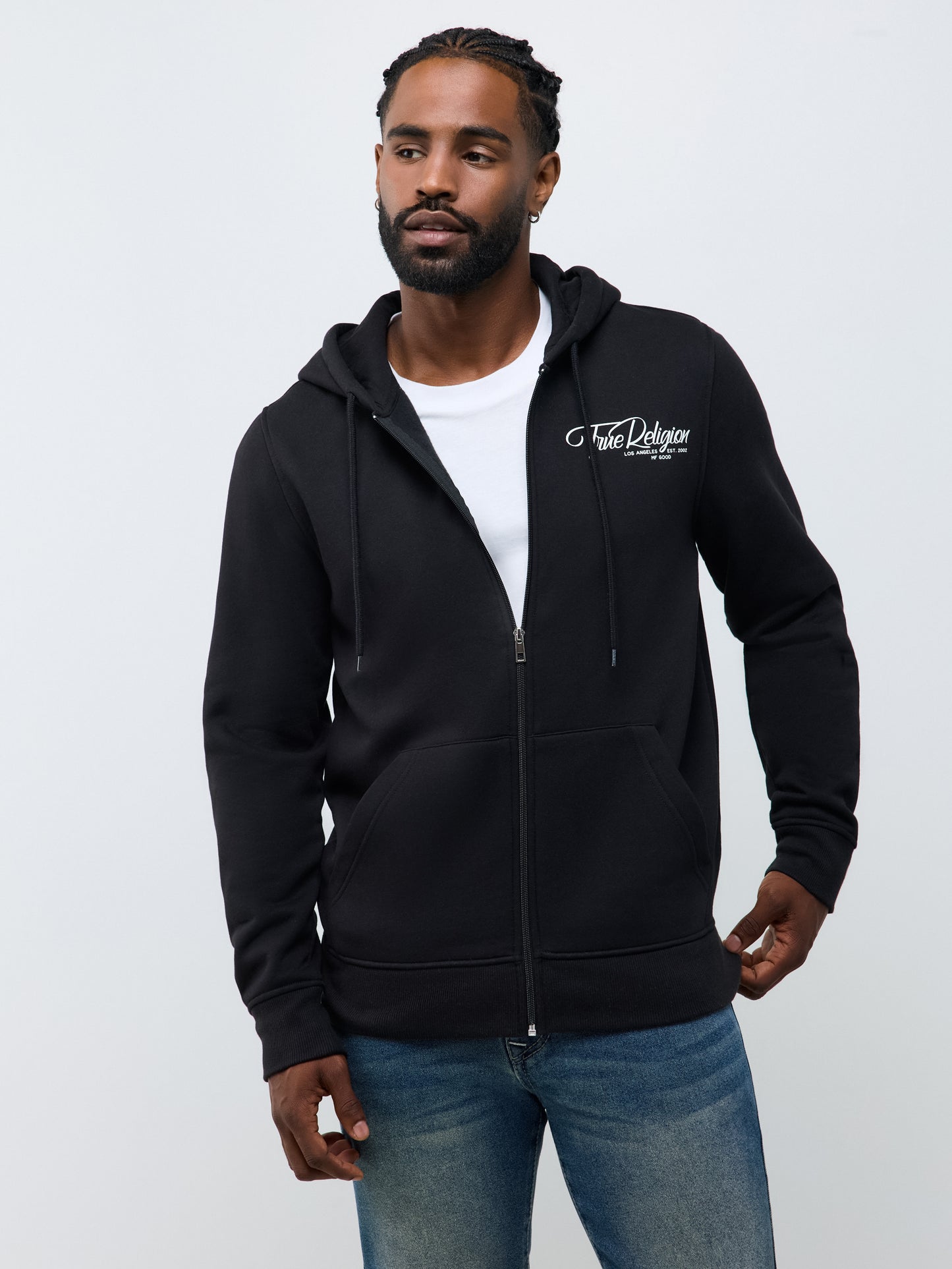 RIBBON SKETCH ZIP HOODIE
