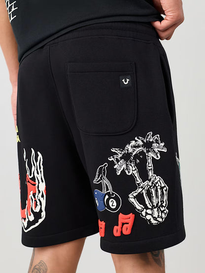 SKETCHED LOGO FLEECE SHORT