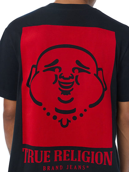 SS BUDDHA FACE FLOCK TEE