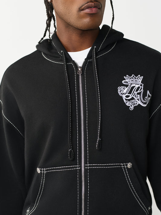 TR CREST BIG T BOXY ZIP UP