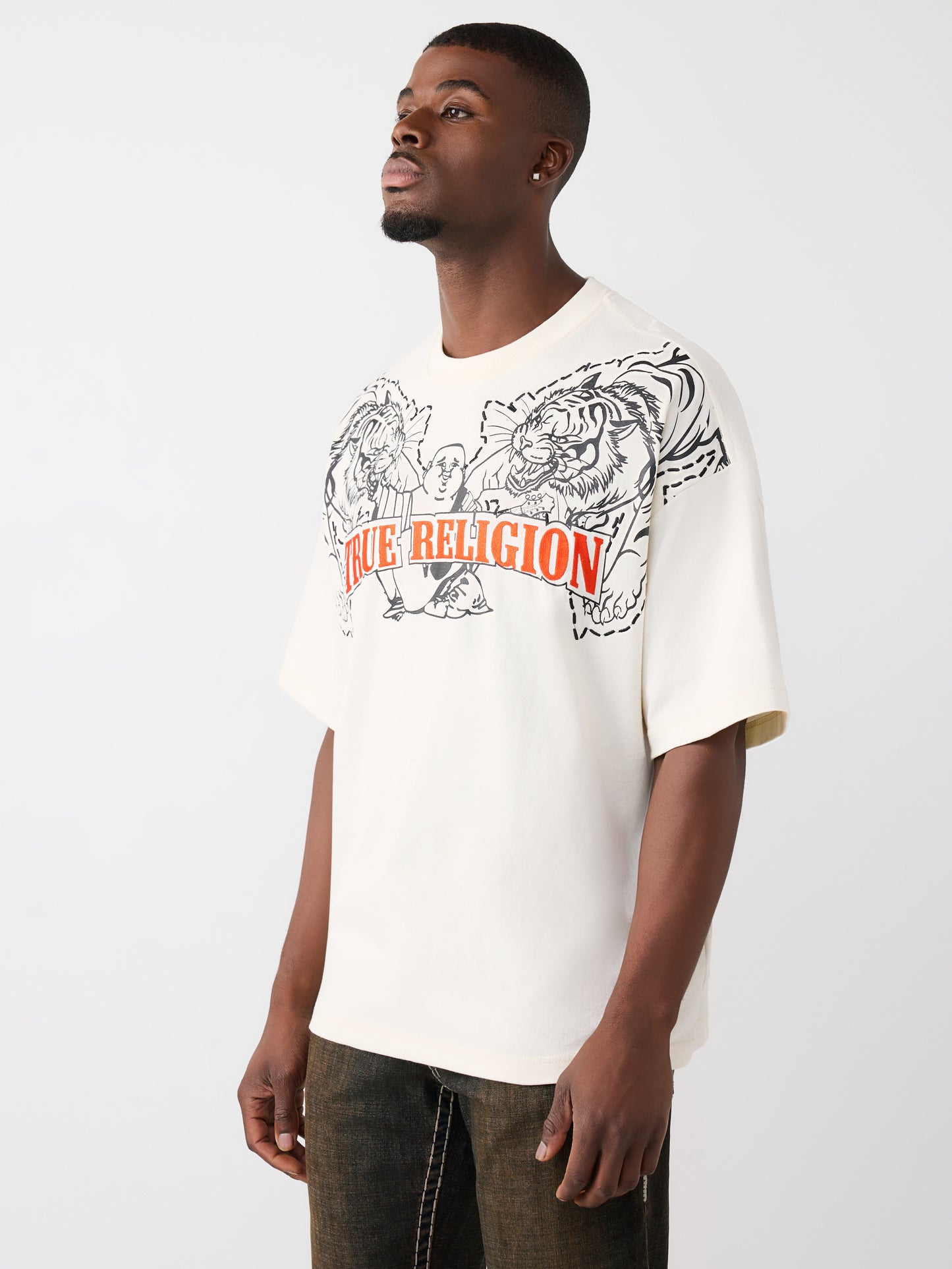 SS TIGER LOGO OVERSIZED TEE