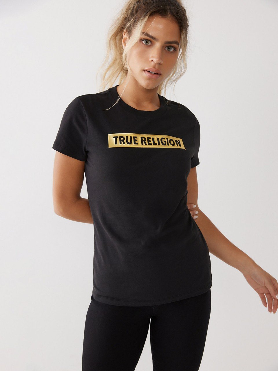 OMBRE SHEEN SLIM CREW TEE