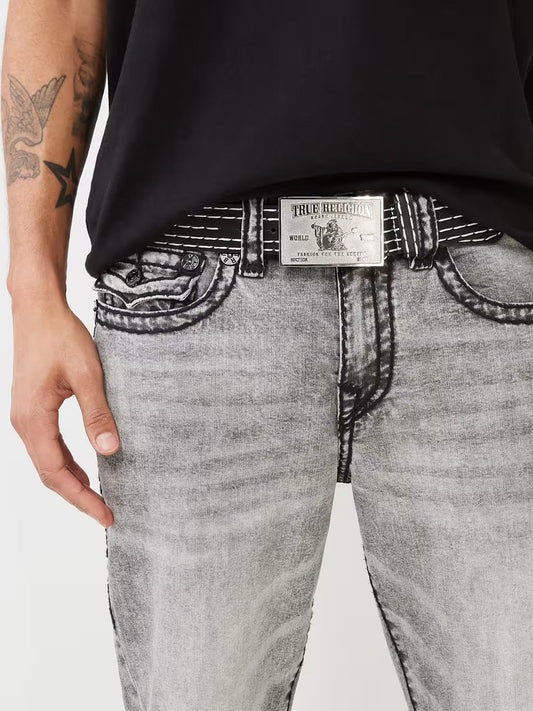 MULTI BIG T STITCH BELT - TRUE RELIGION MEXICO