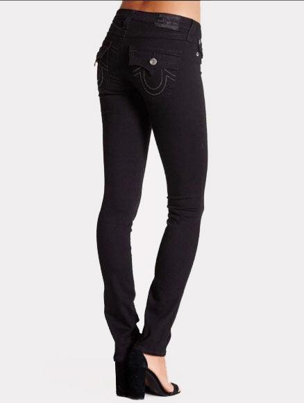 WOMENS SKINNY FIT BLACK JEAN - TRUE RELIGION MEXICO