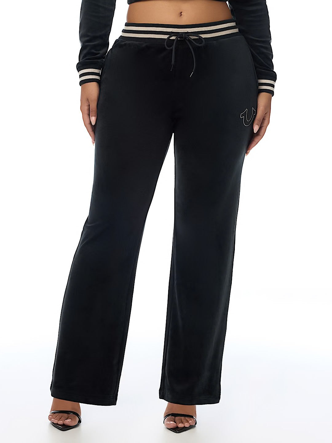 VELOUR TRACK STRAIGHT LEG