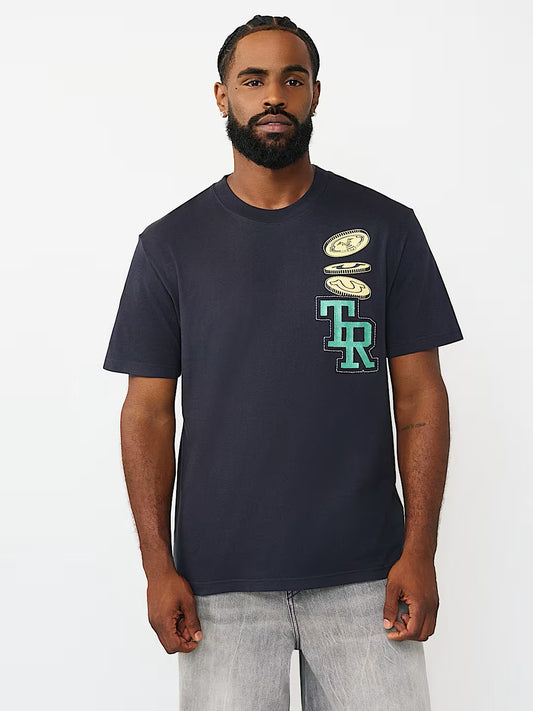 BUDDHA COIN EMBROIDERY TEE