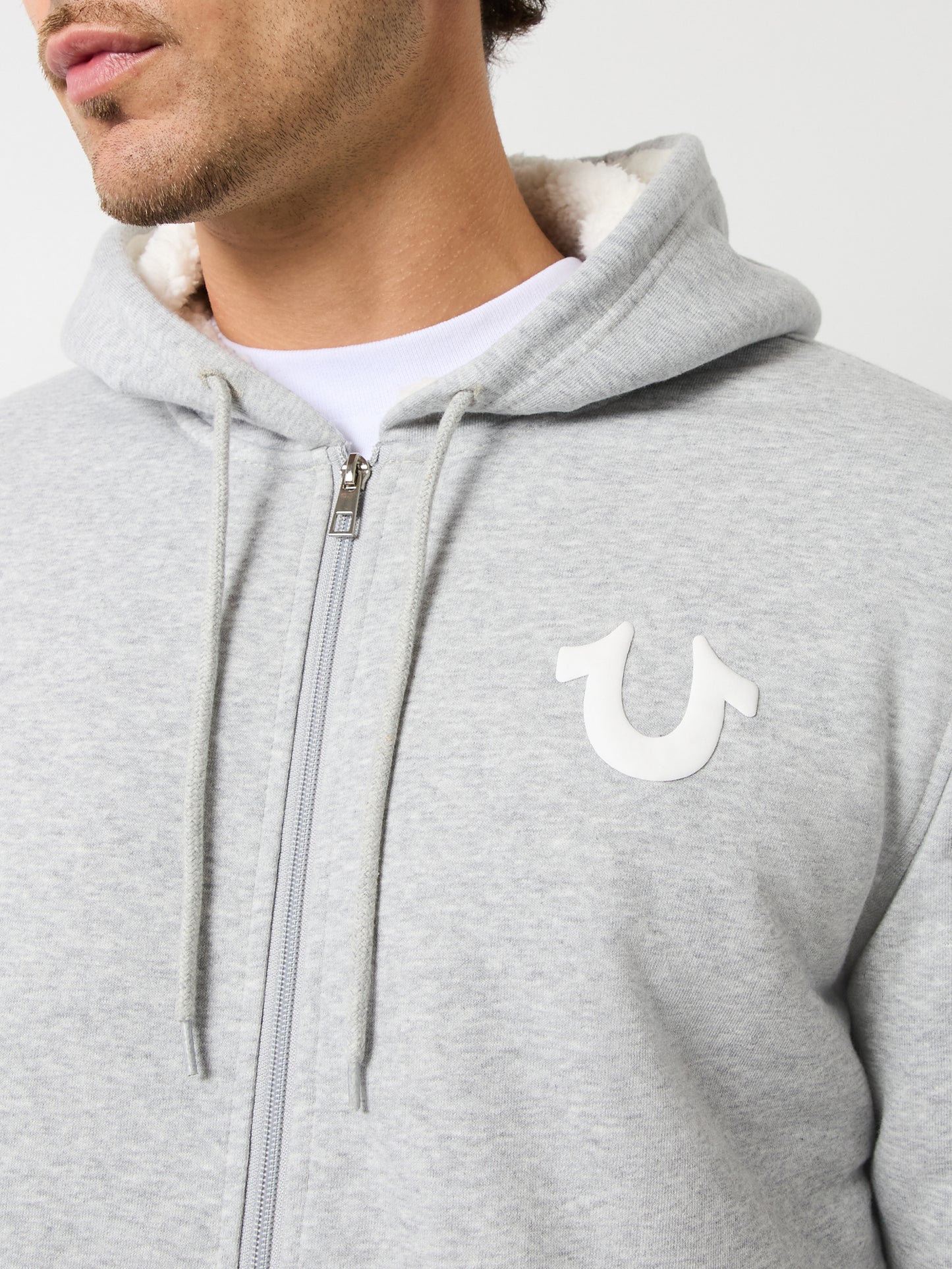 LOGO SEAL SHERPA ZIP HOODIE