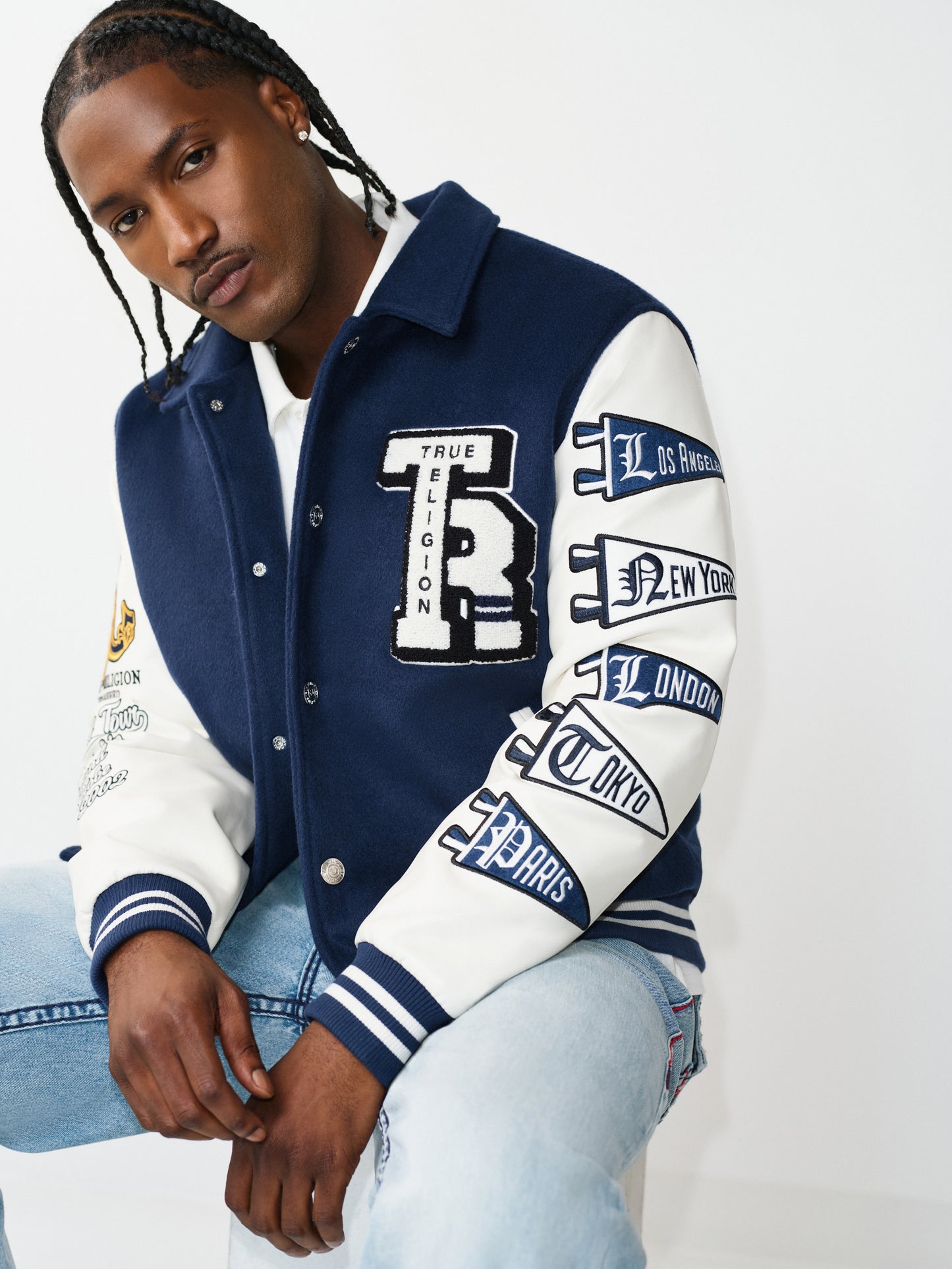 TR CREST WOOL VARSITY JACKET