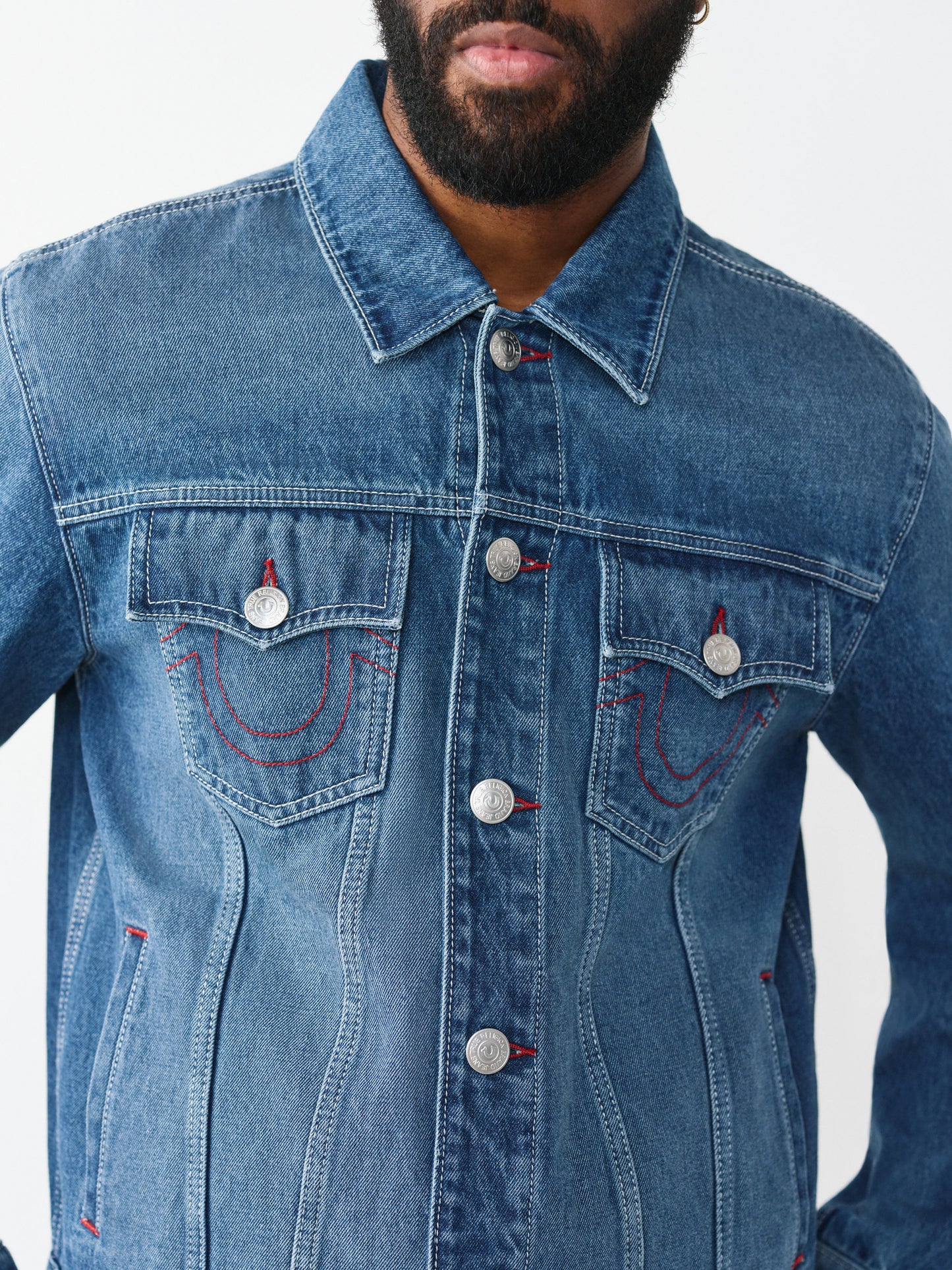 TRUE PRINT SN DENIM JACKET