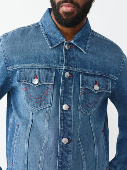 TRUE PRINT SN DENIM JACKET