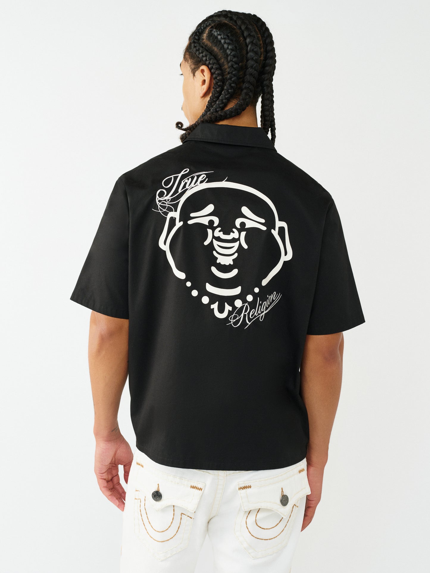 SS FULL ZIP BUDDHA SHIRT