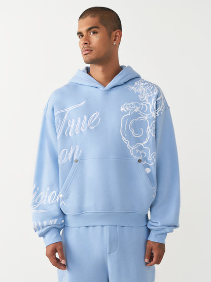 TIGER SCRIPT BOXY HOODIE