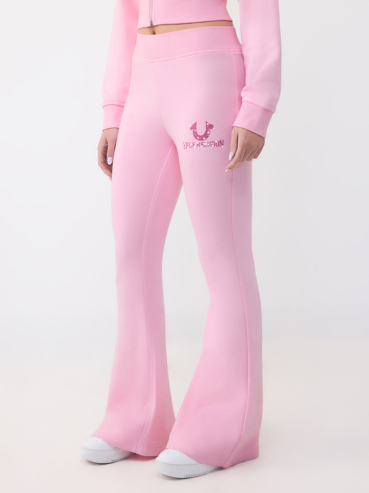 EMRBOIDEREDFLARE PANTS