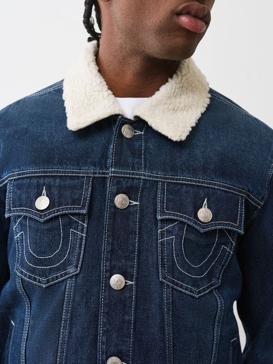 SHERPA COLLAR DENIM TRKR JKT