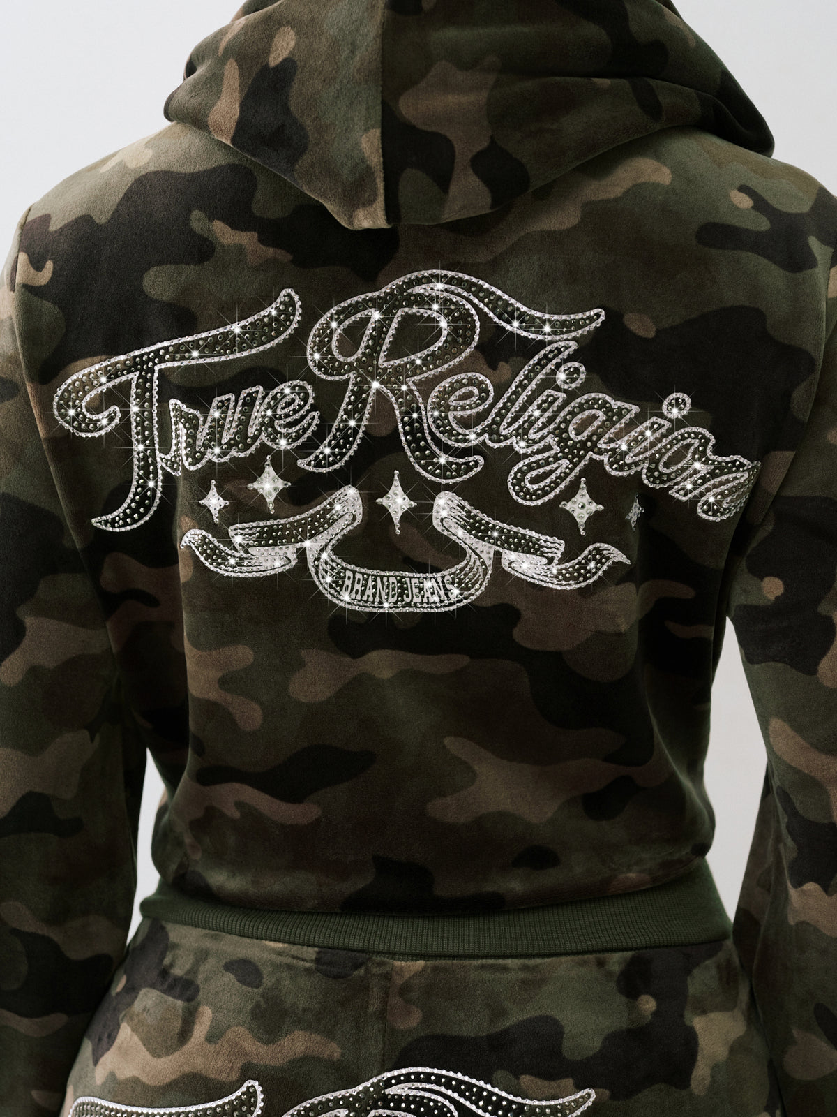 CAMO VELOUR SHRUNKEN HOODIE