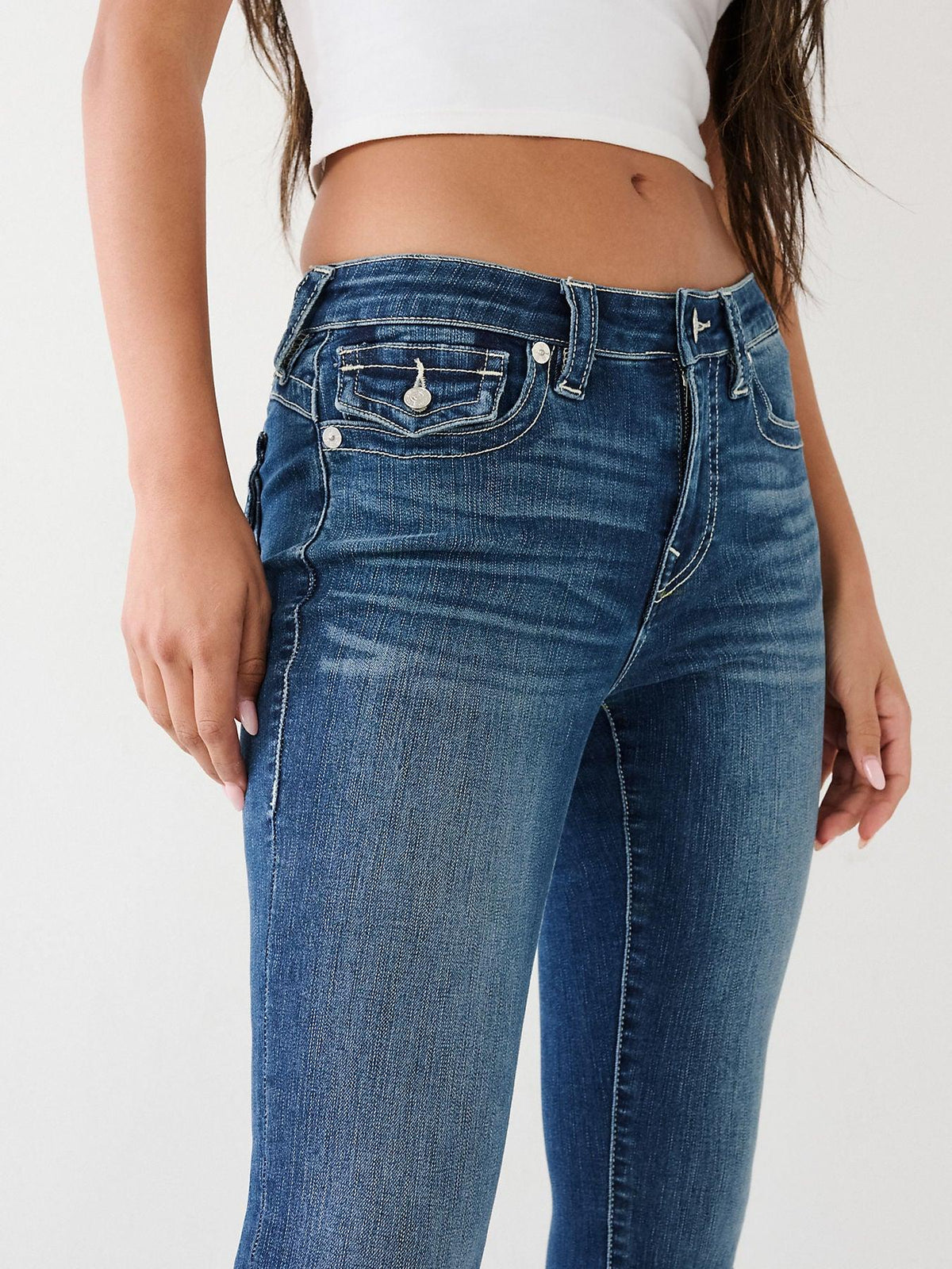 JENNIE MID RISE SKINNY FLAP