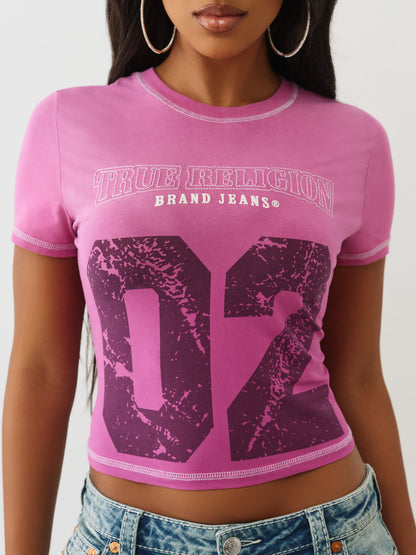 WASHED EMBROIDERY BABY TEE