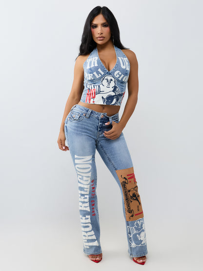 PRINT BECCA MR BOOTCUT FLAP