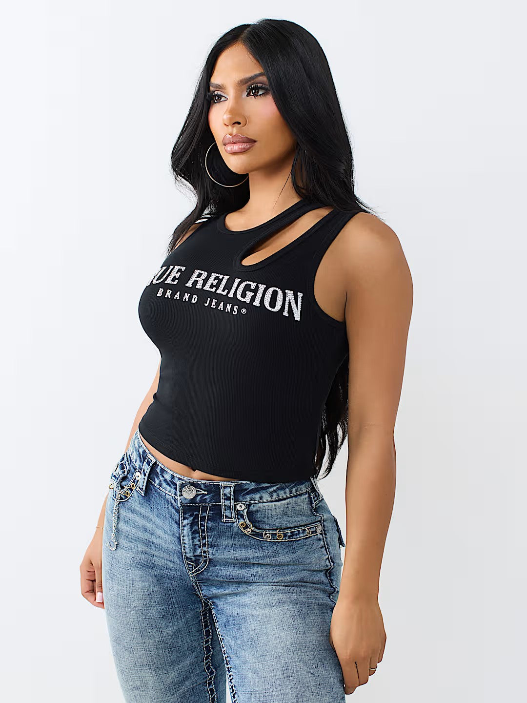 CRYSTAL CUT OUT RIB TOP