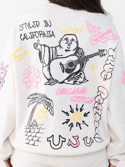 BRANDED AOP BF PULLOVER