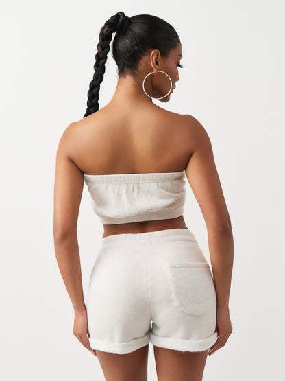 PUFF PRINT  FLEECE BANDEAU TOP